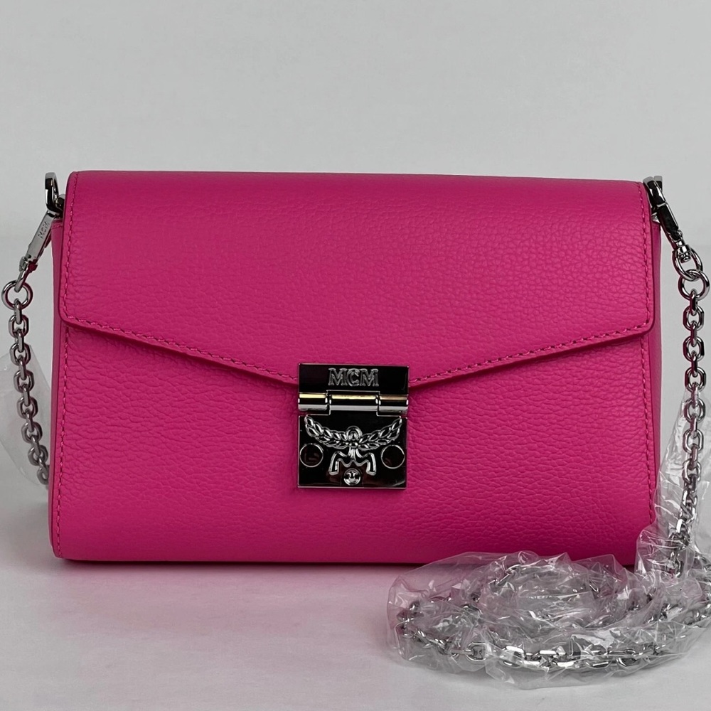 MCM Millie Barbie Pink Leather Crossbody Bag